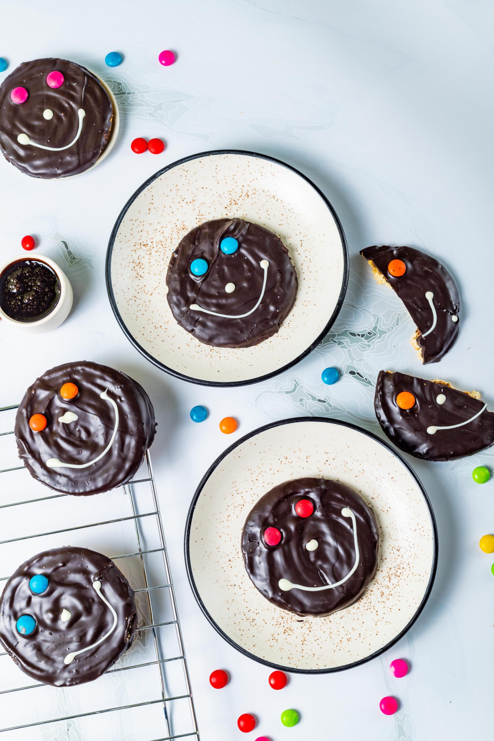 Chocolate Coated Smiley Cookie 